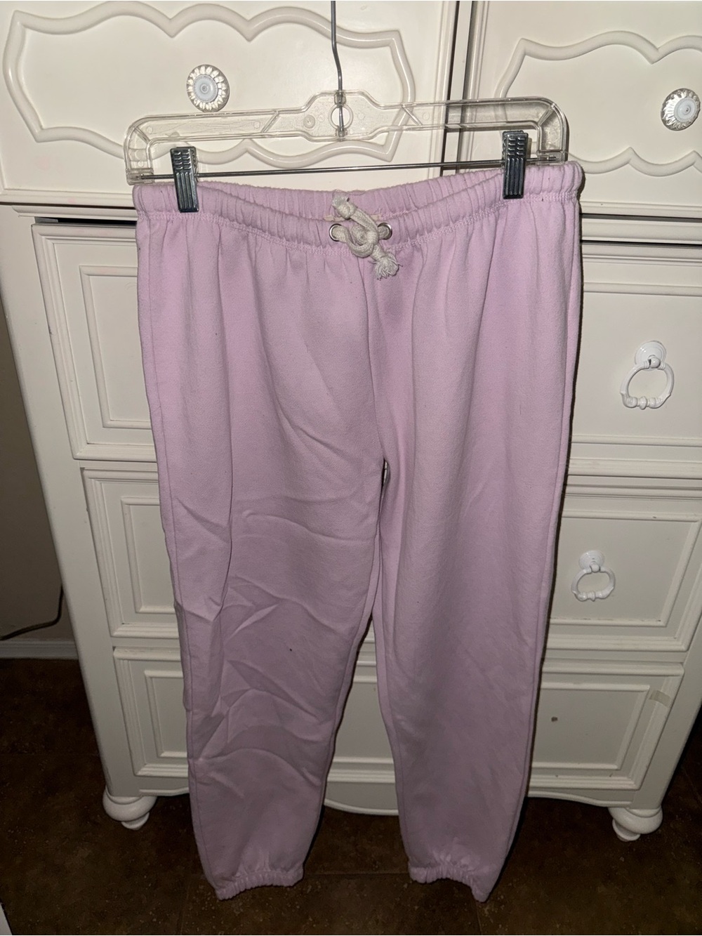 Light Purple Sweatpants - Cozy Elastic Waist Bottoms